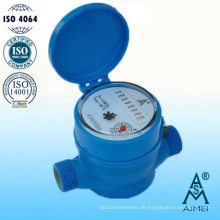 Single Jet Dry Dial Kunststoff Körper Wasser Meter